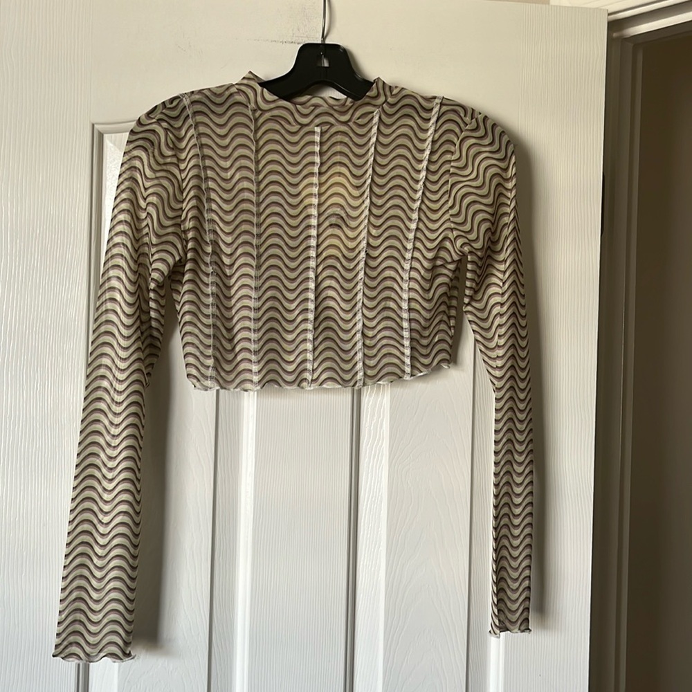 Peppermayo NWT Disco Inferno Crop “ Retro Wave” Top size 6